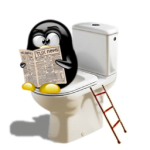 Tux on Bathroom